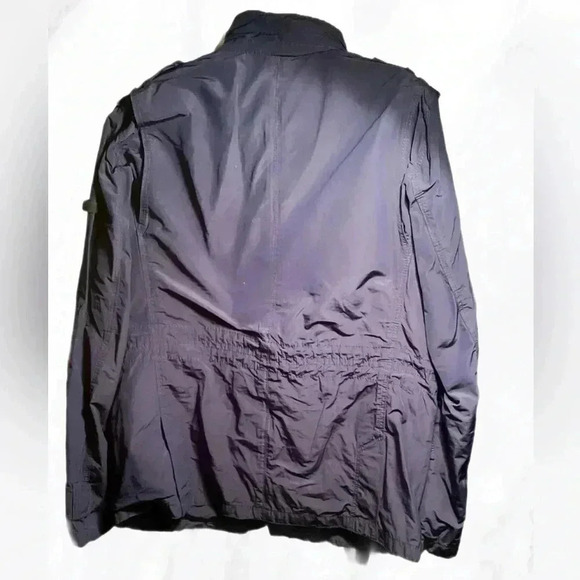 Strellson field navy casual utility blue snap  button long sleeve nylon jacket M - Picture 3 of 5